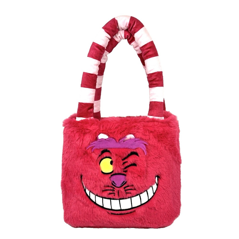 Disney Cheshire Cat Plush Handbag Pink Alice in Wonderland Faux Fur Disney Store